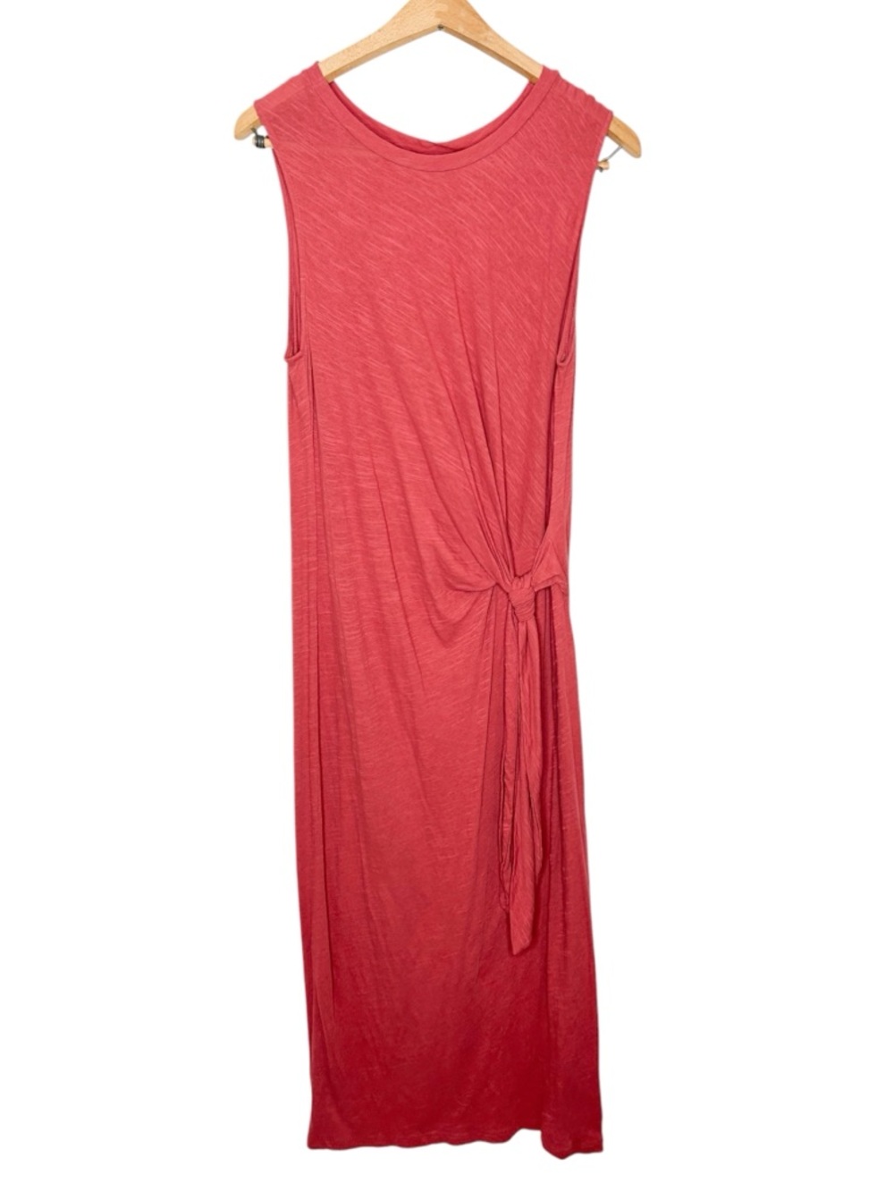 LUSH Nordstrom Sleeveless‎ Red Tie Front Maxi Dress Lightweight Cotton Dress S